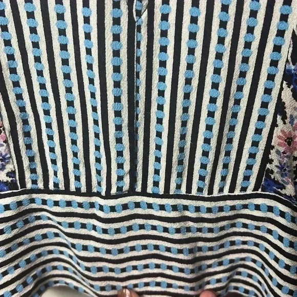 Free People Mix N’ Match V-Neck Boho Floral Oversized Kimono Top Size Small - Picture 8 of 13